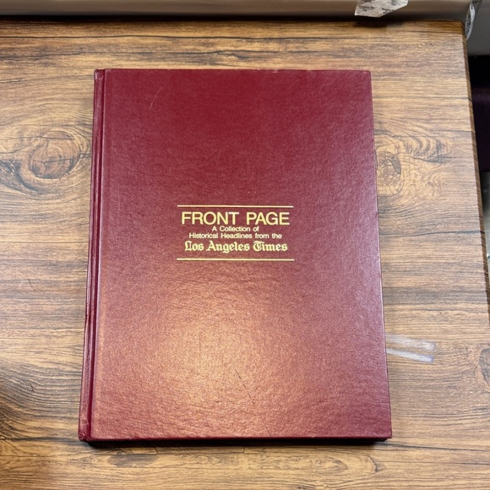 Front Page Los Angeles Times Book